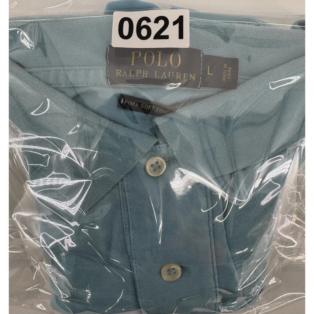 Polo Ralph Lauren‎ Men's Shirt Turquoise Short Sleeve Classic Fit Size Large